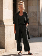 Prune | Linen Pants Set for Women with Kimono