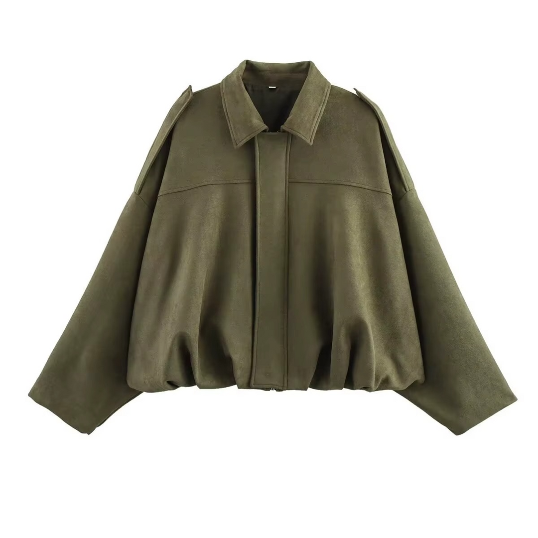 Vintage Oversized Bomber Jacket - Armygreen