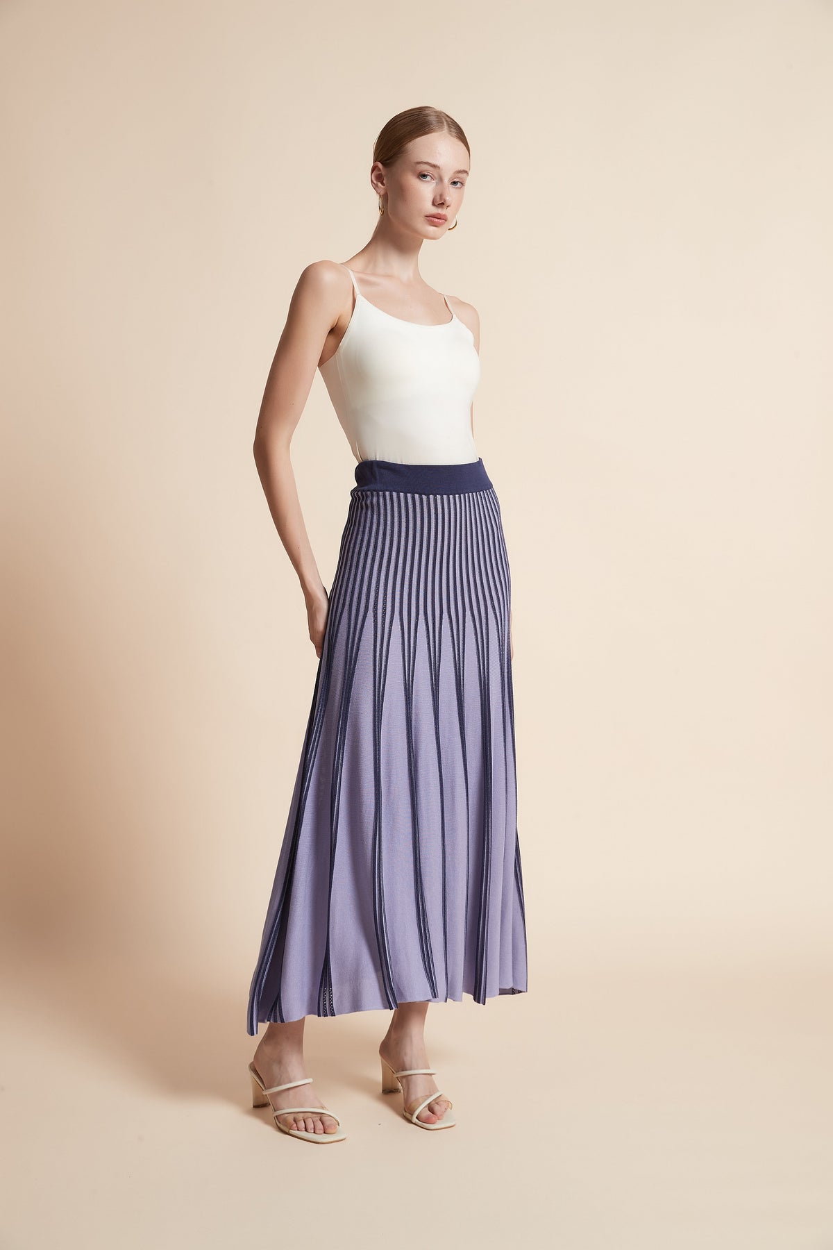 Albertine — Striped Maxi Skirt for Women (2)