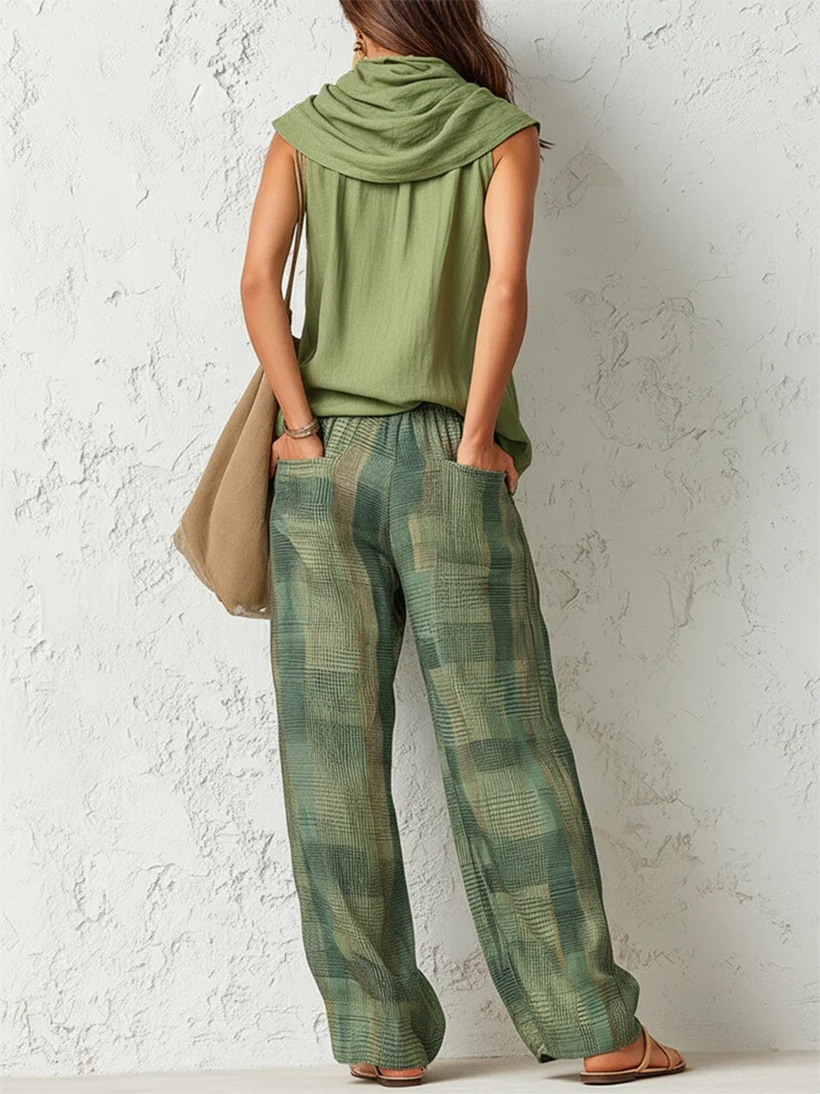 Aline — Wide Leg Pants Set for Women with Sleeveless Top (3)