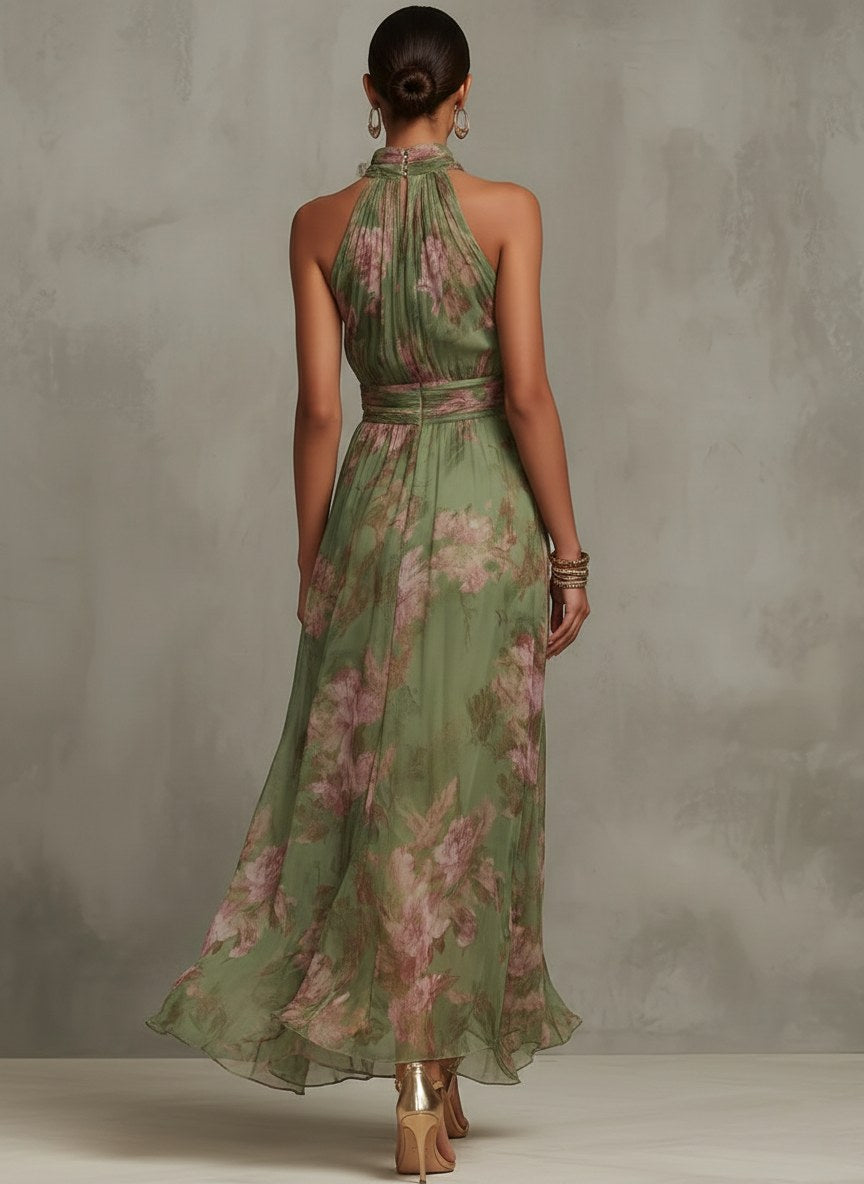 Alix — Floral Maxi Dress for Women with Halter Neck (2)