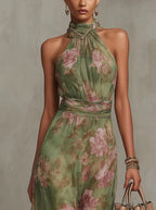 Alix — Floral Maxi Dress for Women with Halter Neck (3)