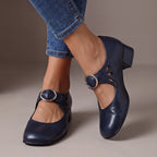Amelie — Leather Mary Jane Shoes for Women with Low Heel (4)