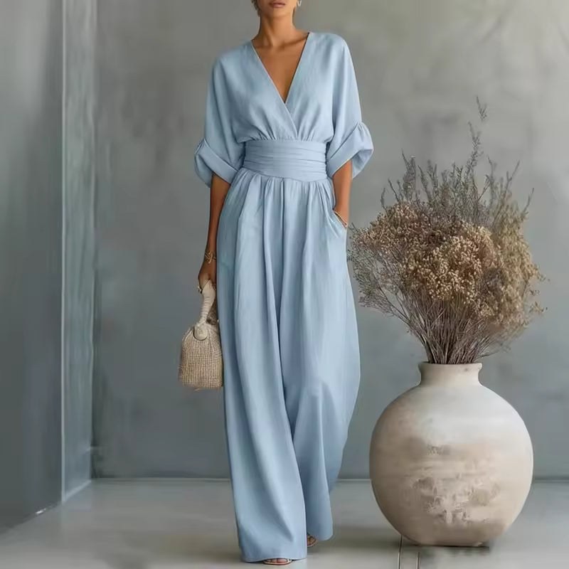 Anouk — Wide Leg Jumpsuit for Women with V Neck (2)