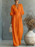 Anouk — Wide Leg Jumpsuit for Women with V Neck (4)