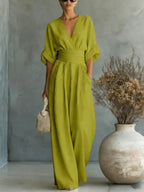 Anouk — Wide Leg Jumpsuit for Women with V Neck (5)
