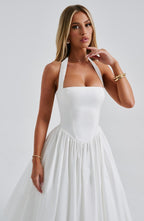Armelle — Wedding Guest Midi Dress for Women with Halter Neck (6)