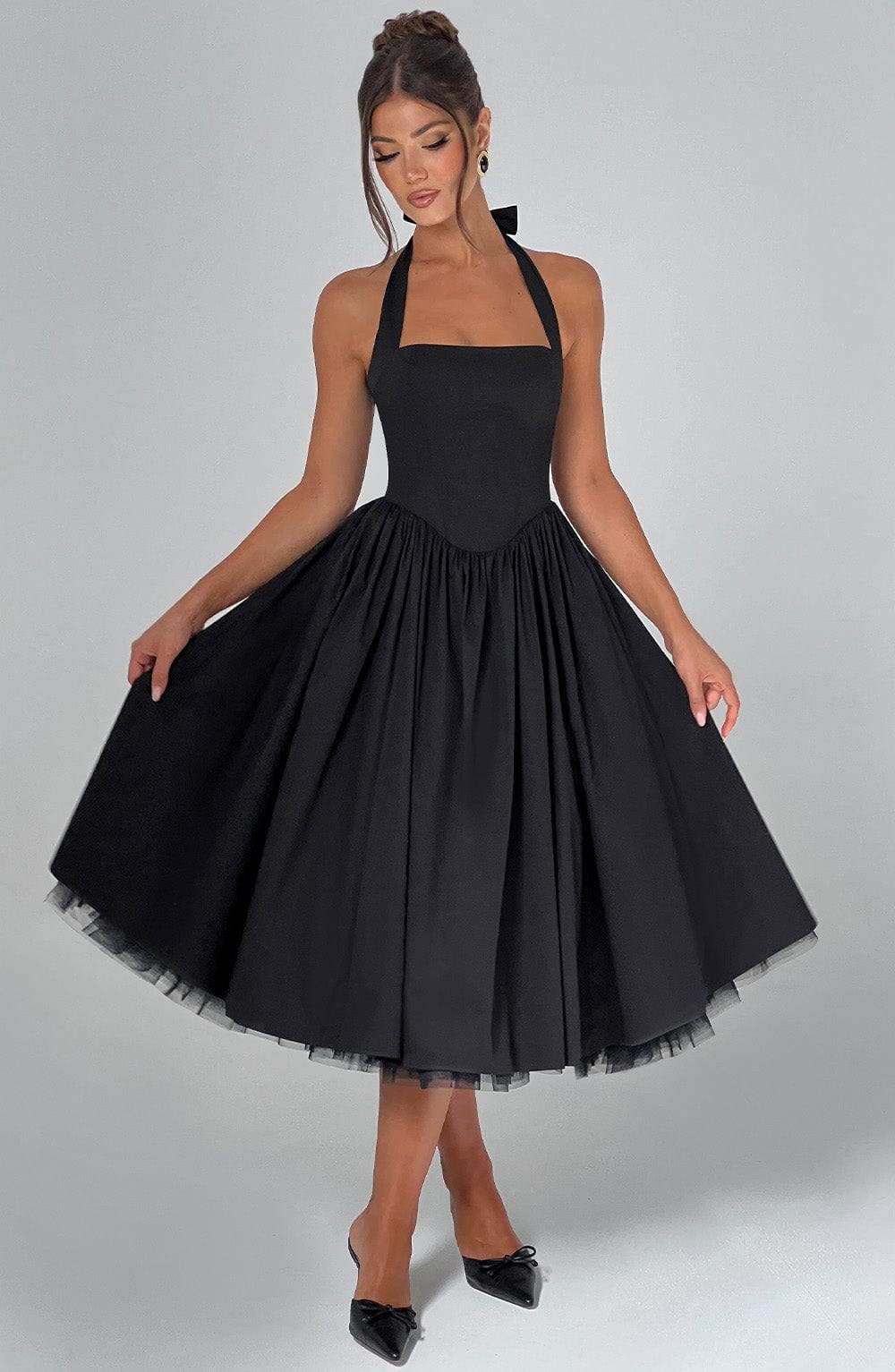 Armelle — Wedding Guest Midi Dress for Women with Halter Neck (10)