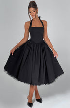 Armelle — Wedding Guest Midi Dress for Women with Halter Neck (10)