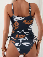 Aude — Tropical Print Tankini Swimsuit for Women with Shorts (2)