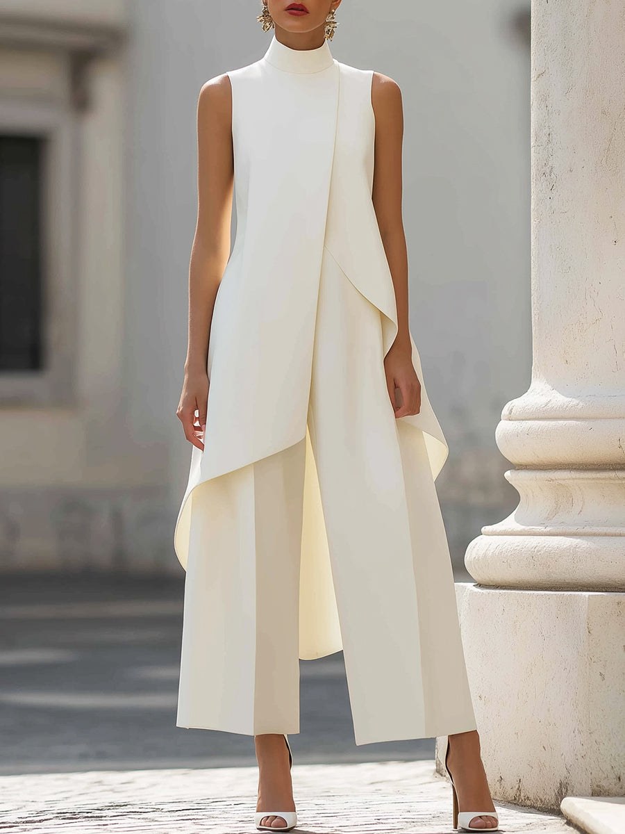 Aurore — Wide Leg Pants Set for Women with Sleeveless Top (2)