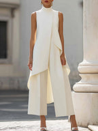 Aurore — Wide Leg Pants Set for Women with Sleeveless Top (2)