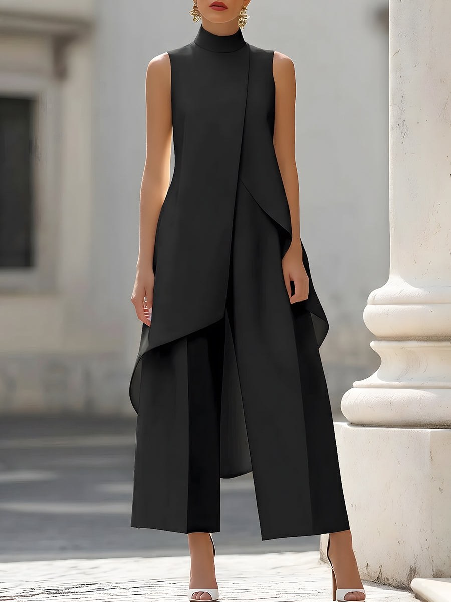 Aurore — Wide Leg Pants Set for Women with Sleeveless Top (3)