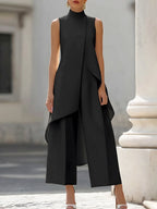 Aurore — Wide Leg Pants Set for Women with Sleeveless Top (3)
