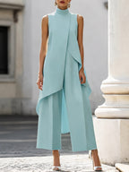 Aurore — Wide Leg Pants Set for Women with Sleeveless Top (4)