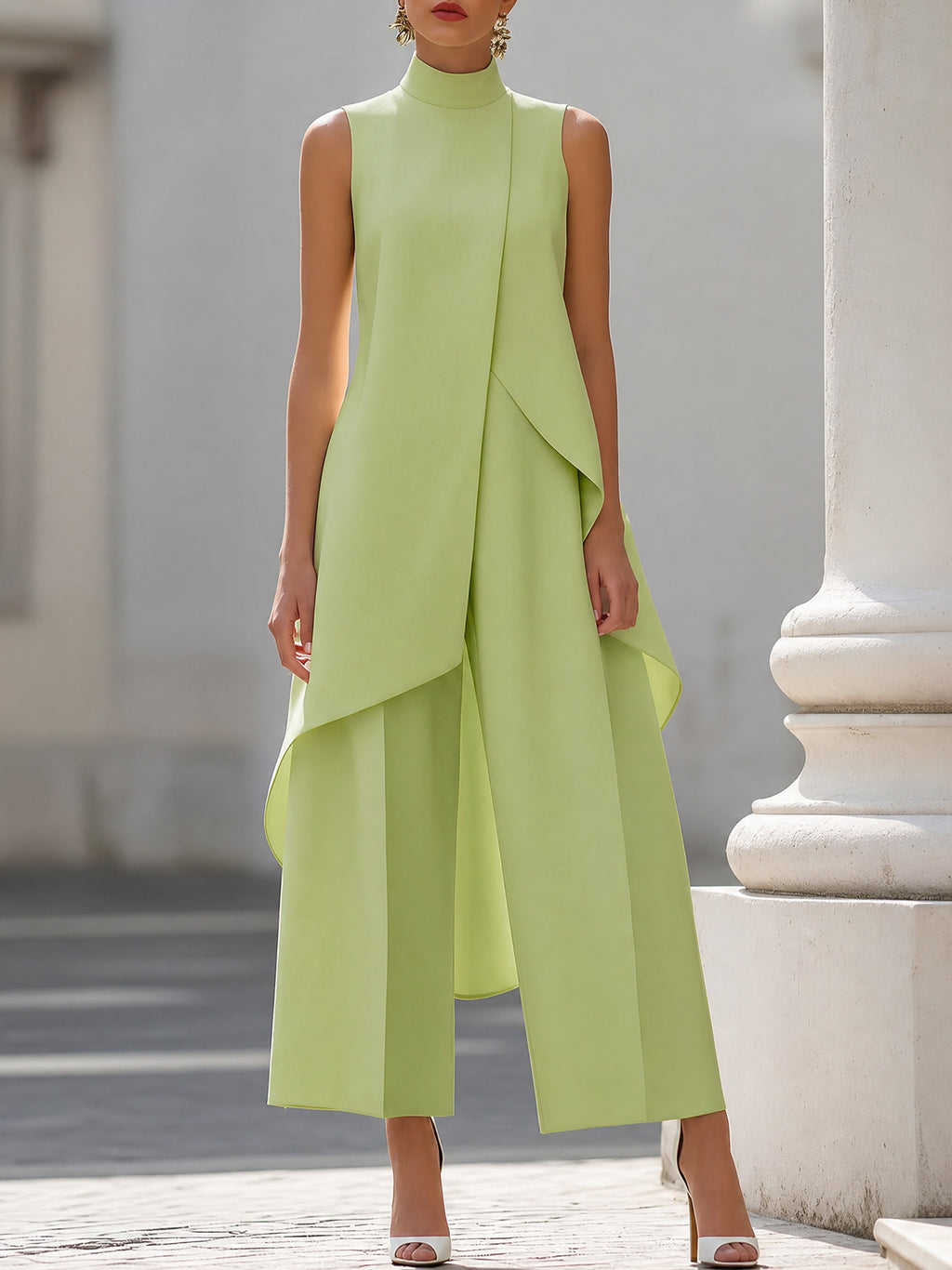 Aurore — Wide Leg Pants Set for Women with Sleeveless Top (5)