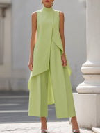 Aurore — Wide Leg Pants Set for Women with Sleeveless Top (5)