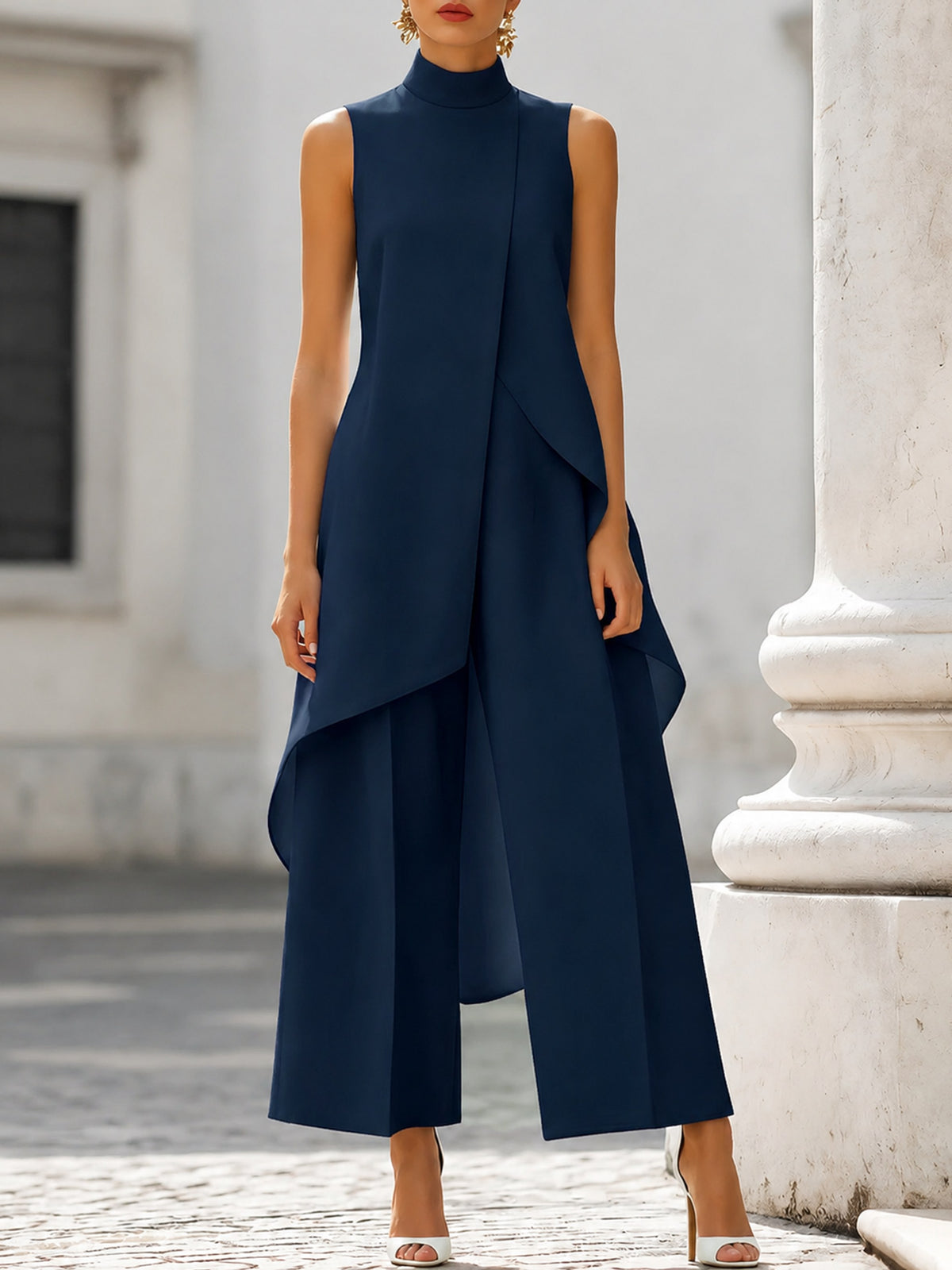 Aurore — Wide Leg Pants Set for Women with Sleeveless Top (6)