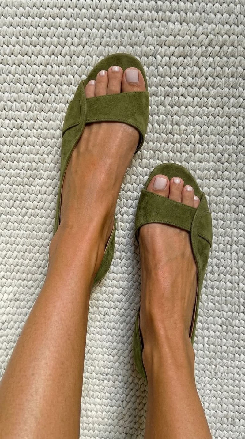 Capucine — Suede Look Flat Sandals for Women with Open Toe (3)