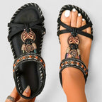 Celia — Beaded Flat Sandals for Women with Elastic Strap (2)
