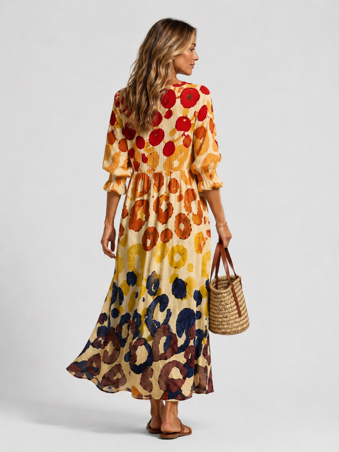 Clemence — Maxi Shirt Dress for Women with Floral Print (2)