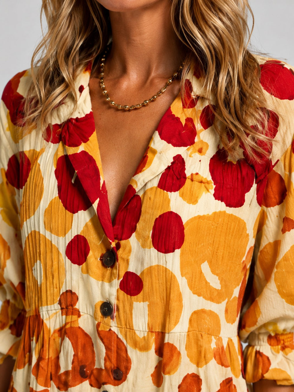 Clemence — Maxi Shirt Dress for Women with Floral Print (3)