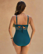 Clementine — Cross Front One Piece Swimsuit for Women with Mesh Inserts (3)