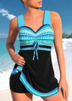 Coralie — Flowy Tankini Swimsuit for Women with Shorts and Tie Front (3)