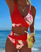 Domitille — Floral Bikini for Women with High Waist (4)