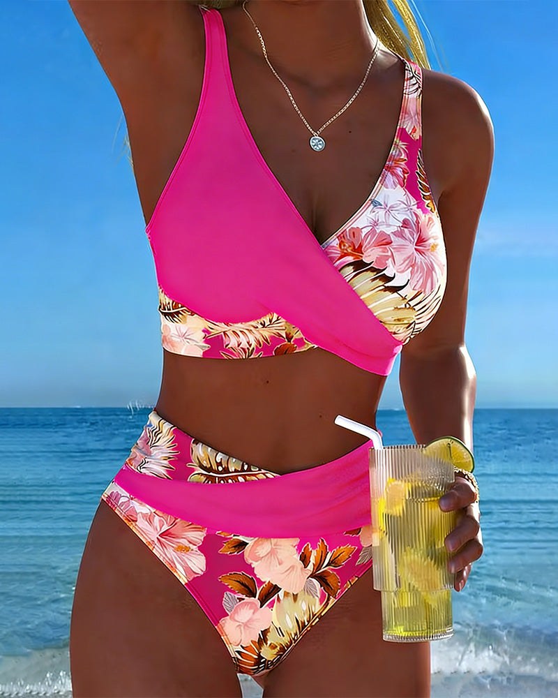 Domitille — Floral Bikini for Women with High Waist (5)