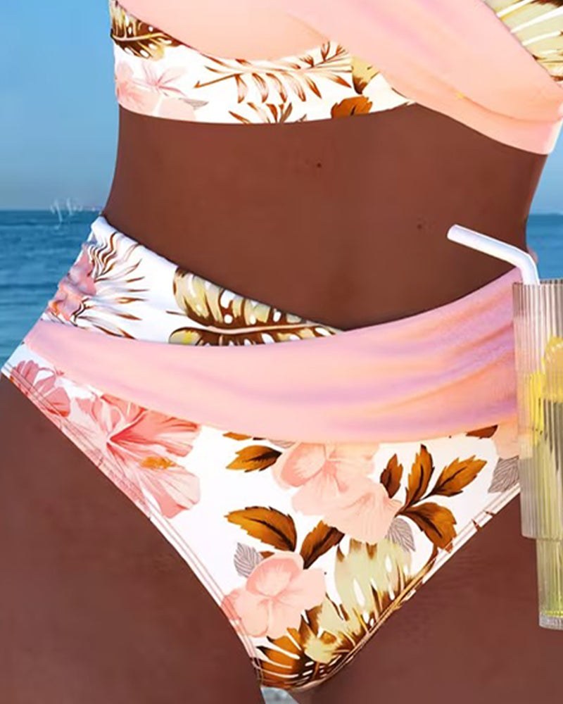Domitille — Floral Bikini for Women with High Waist (6)