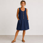 Elise — Sleeveless Linen Dress for Women with Pockets (3)
