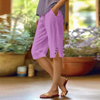 Fabienne — Linen Capri Pants for Women with Pockets (12)