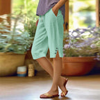Fabienne — Linen Capri Pants for Women with Pockets (13)