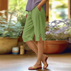 Fabienne — Linen Capri Pants for Women with Pockets (14)