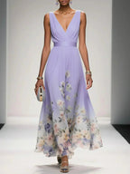Fanny — Floral Maxi Dress for Women with V Neck (6)