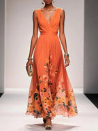 Fanny — Floral Maxi Dress for Women with V Neck (7)