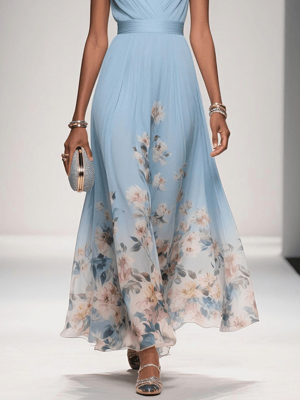 Fanny — Floral Maxi Dress for Women with V Neck (10)