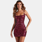Helene — Sequin Bodycon Mini Dress for Women with Spaghetti Straps (4)