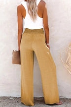 Irene — Linen Wide Leg Pants for Women with Button Front (2)
