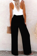Irene — Linen Wide Leg Pants for Women with Button Front (5)