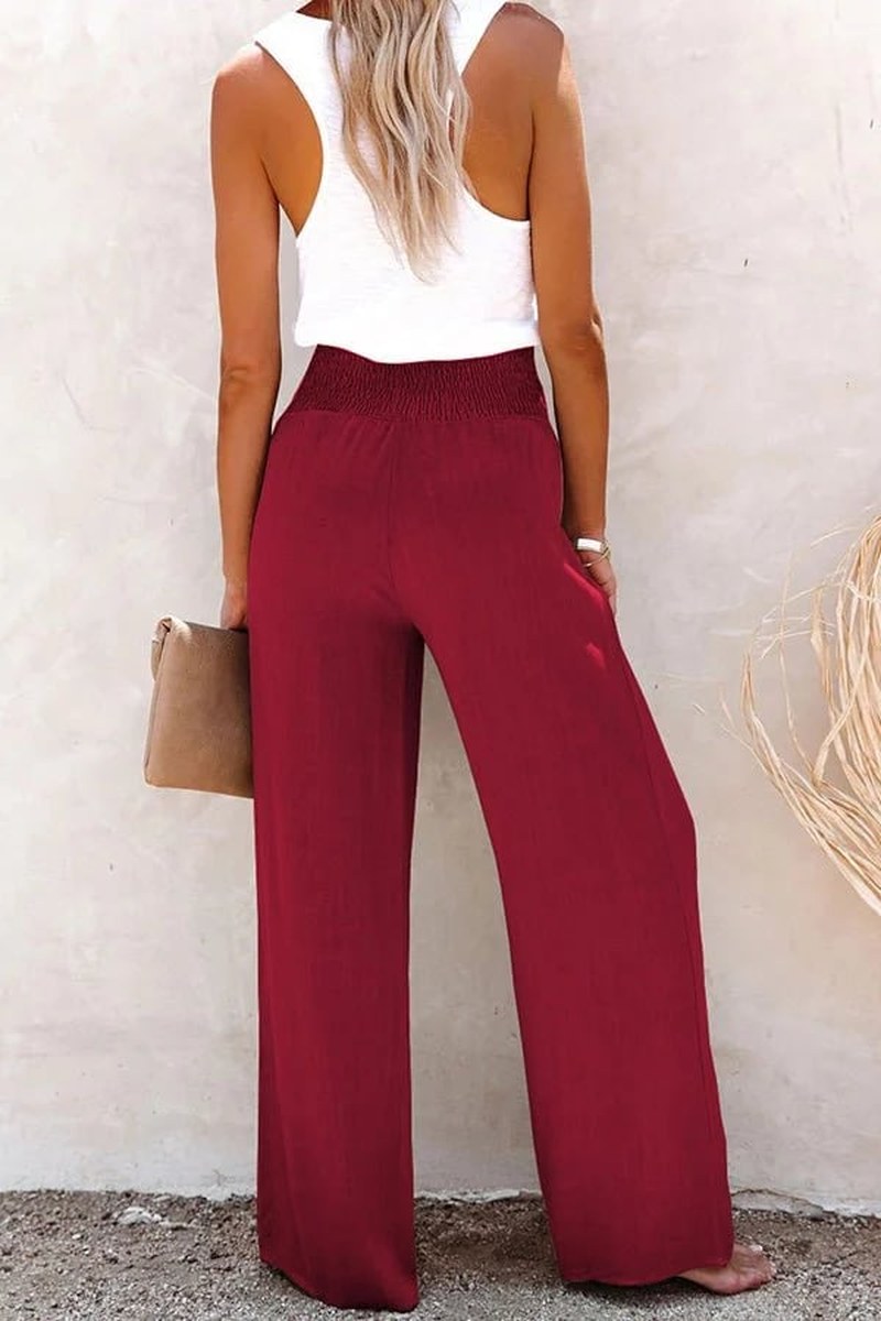 Irene — Linen Wide Leg Pants for Women with Button Front (7)