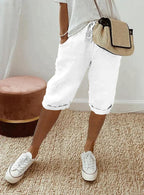 Iris — Linen Capri Pants for Women with Drawstring (3)