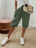 Iris — Linen Capri Pants for Women with Drawstring (4)