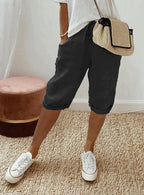 Iris — Linen Capri Pants for Women with Drawstring (5)