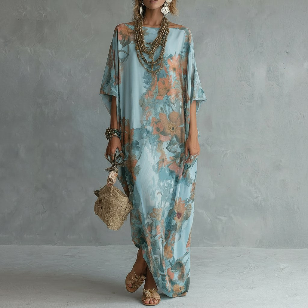 Jade — Floral Kaftan Dress for Women