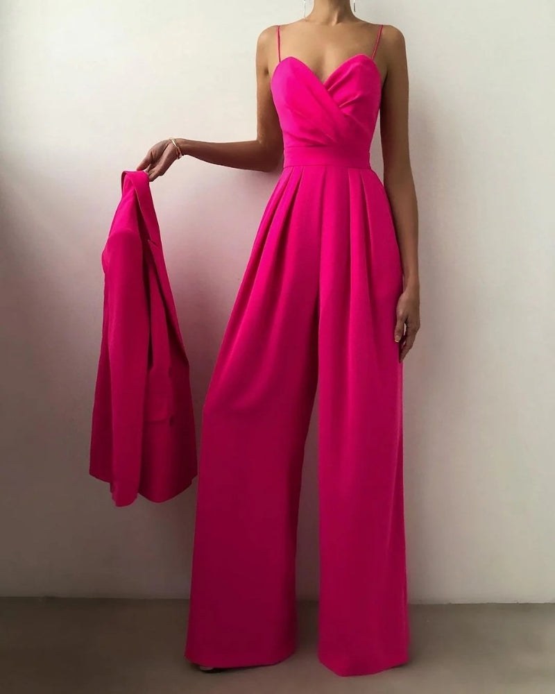 Jeanne — Wrap Jumpsuit for Women with Wide Legs (4)