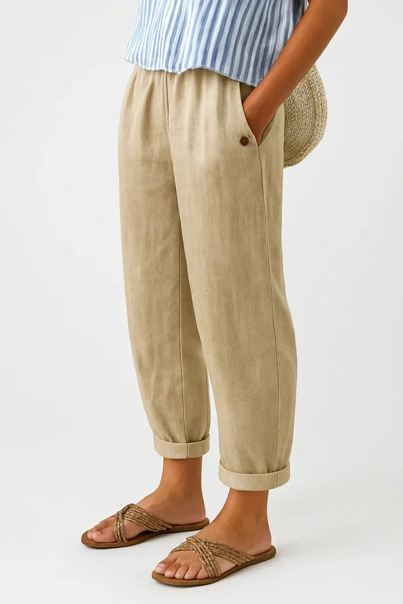 Laure — Linen Pants for Women with Pockets