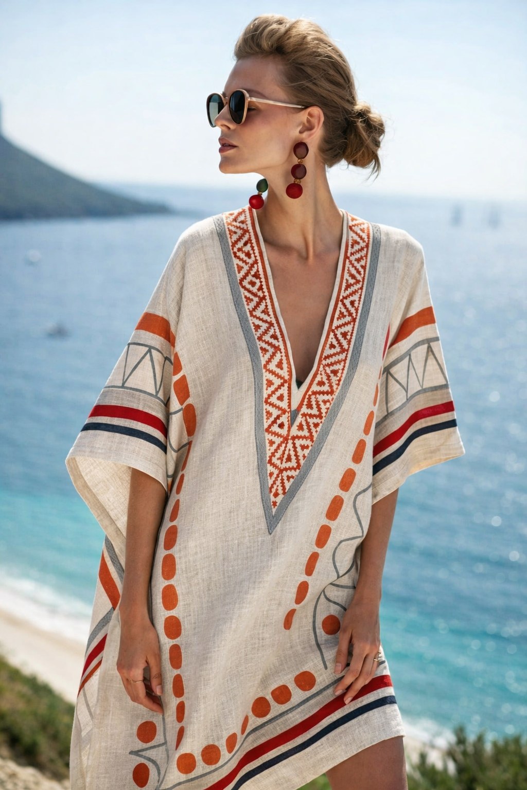 Lea — Embroidered Beach Cover Up Dress for Women (4)