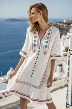 Lea — Embroidered Beach Cover Up Dress for Women (5)